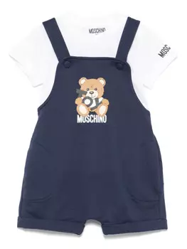 Moschino Kids комбинезон Teddy Bear, синий