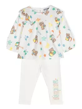 Moschino Kids комплект брюк Teddy Bear, белый