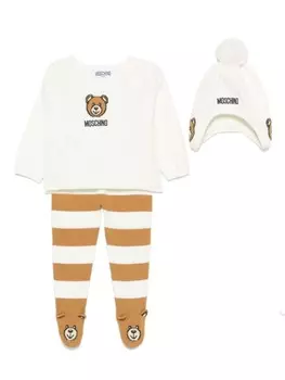 Moschino Kids комплект брюк Teddy Bear, белый