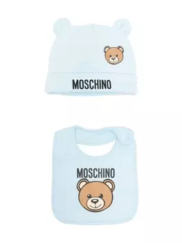 Moschino Kids комплект с принтом Teddy Bear, синий