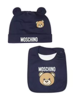 Moschino Kids комплект шапок Teddy Bear (набор из двух штук), синий