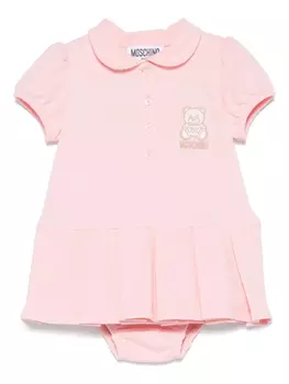 Moschino Kids комплект Teddy Bear с платьем, розовый