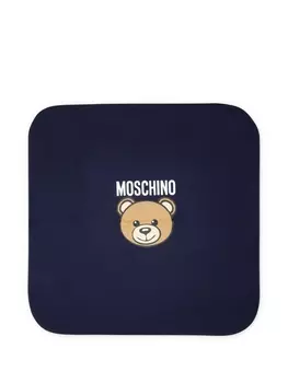 Moschino Kids конверт для новорожденного с логотипом, синий