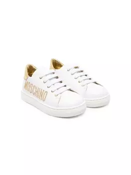 Moschino Kids кроссовки с логотипом, белый