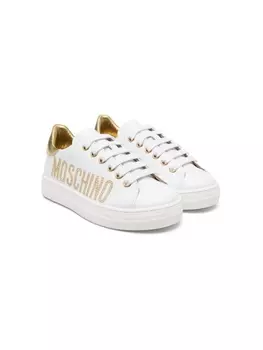 Moschino Kids кроссовки с логотипом, белый