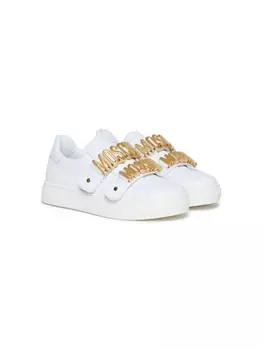 Moschino Kids кроссовки с логотипом, белый