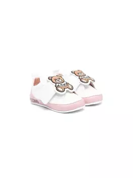 Moschino Kids кроссовки с нашивкой-логотипом, белый