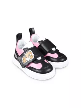 Moschino Kids кроссовки Teddy Bear на липучках, розовый