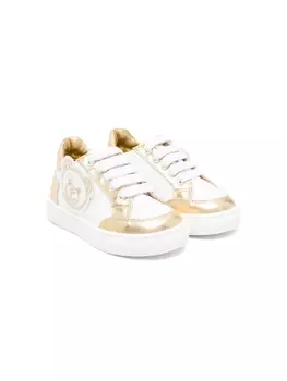 Moschino Kids кроссовки Teddy Bear на шнуровке, белый