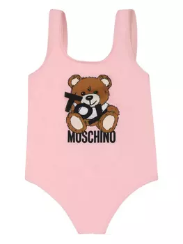 Moschino Kids купальник с мотивом Teddy Bear, розовый