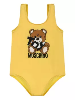 Moschino Kids купальник с мотивом Teddy Bear, желтый