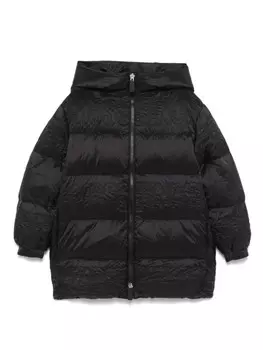 Moschino Kids куртка с вышитым логотипом, черный