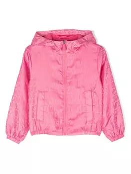 Moschino Kids куртка с жаккардовым логотипом, розовый