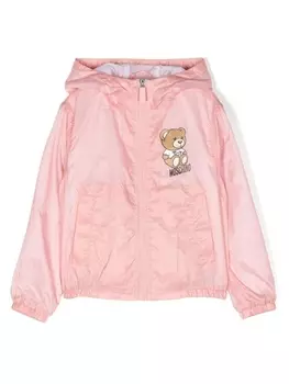 Moschino Kids куртка Teddy Bear с капюшоном, розовый
