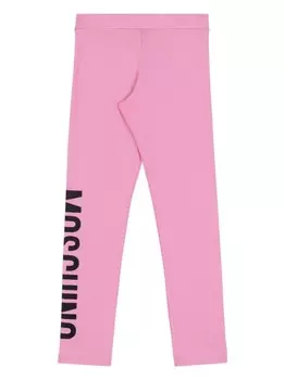 Moschino Kids леггинсы с логотипом, розовый