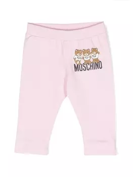 Moschino Kids легинсы Teddy Bear, розовый