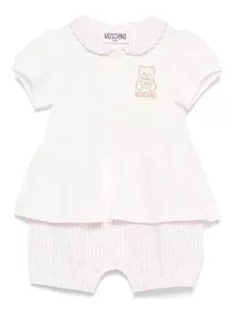 Moschino Kids многослойный комбинезон, белый