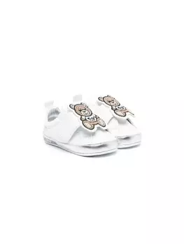 Moschino Kids пинетки Teddy Bear, белый
