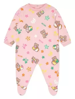 Moschino Kids пижама с мотивом «Медвежонок Тедди», розовый