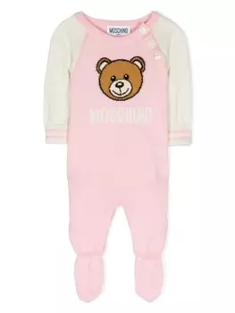 Moschino Kids пижама с плюшевым мишкой, розовый