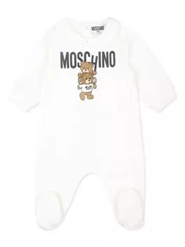 Moschino Kids пижама с принтом «Медвежонок Тедди», нейтральный цвет