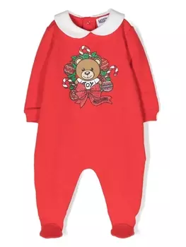 Moschino Kids пижама с принтом Teddy Bear, красный