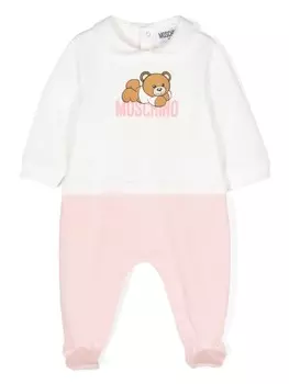 Moschino Kids пижама с принтом Teddy Bear, розовый