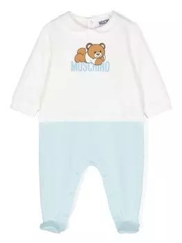 Moschino Kids пижама с принтом Teddy Bear, синий