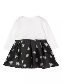 Moschino Kids платье с логотипом, черный