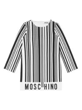 Moschino Kids платье с принтом, белый