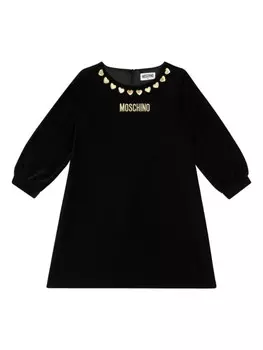 Moschino Kids платье с принтом, черный