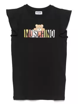 Moschino Kids платье Teddy Bear, черный