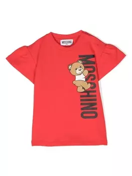 Moschino Kids платье Teddy Bear, красный