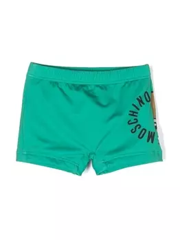 Moschino Kids плавки с принтом Teddy Bear, зеленый