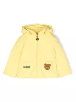 Moschino Kids пуховик Teddy Bear, желтый