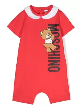 Moschino Kids ромпер Teddy Bear, красный