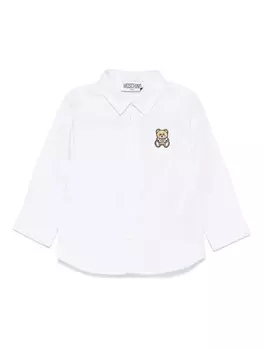 Moschino Kids рубашка Teddy Bear, белый