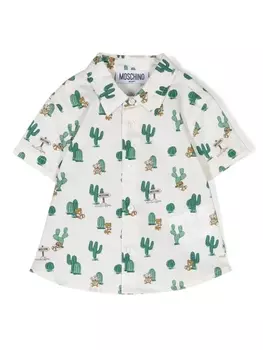Moschino Kids рубашка Teddy Bear, нейтральный цвет