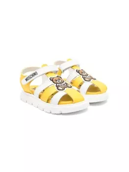 Moschino Kids сандалии с аппликацией Teddy Bear, белый
