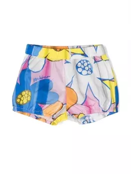 Moschino Kids шорты с цветочным принтом, розовый