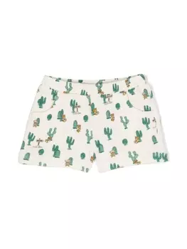 Moschino Kids шорты с графичным принтом, нейтральный цвет