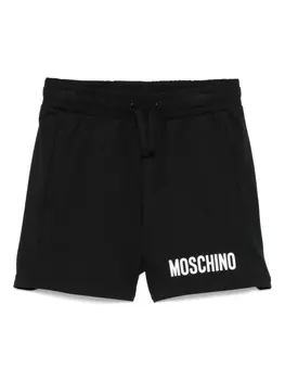 Moschino Kids шорты с логотипом, черный