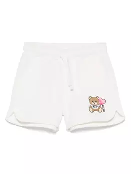 Moschino Kids шорты с принтом Teddy Bear, белый