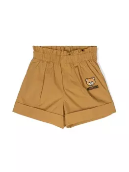 Moschino Kids шорты с вышивкой Teddy Bear, желтый