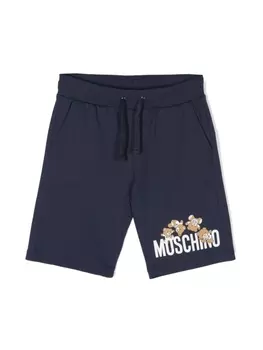 Moschino Kids шорты Teddy Bear, синий