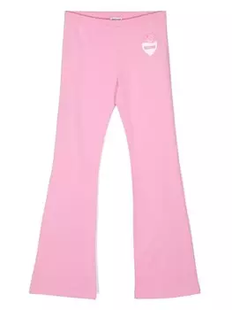 Moschino Kids спортивные брюки с декором Teddy Bear, розовый