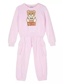 Moschino Kids спортивный костюм с логотипом, розовый