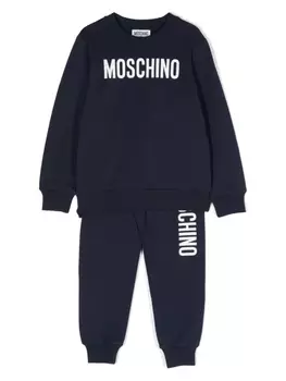 Moschino Kids спортивный костюм с логотипом, синий