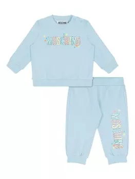 Moschino Kids спортивный костюм с логотипом, синий