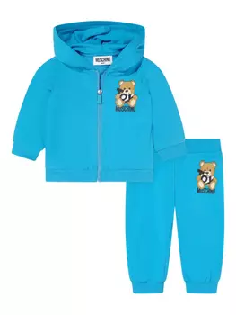 Moschino Kids спортивный костюм с мотивом Teddy Bear, синий